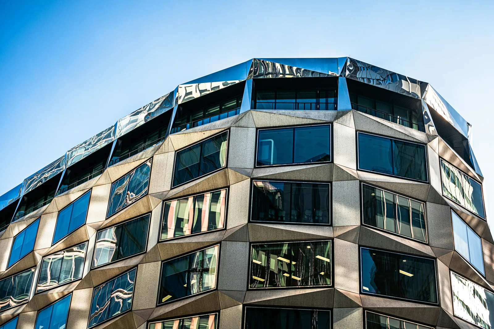 Contemporary office building in the City of London — illustrative stock photography