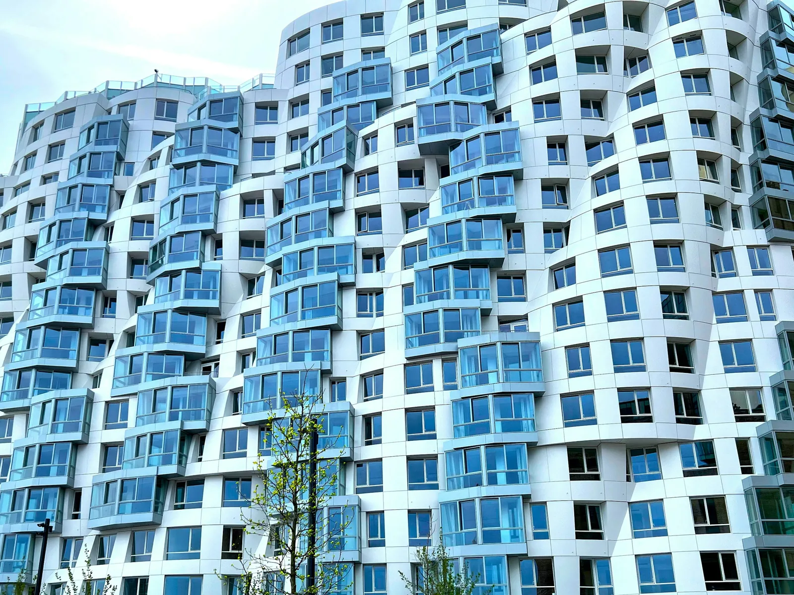 London apartment building with glazed balconies — illustrative stock photography
